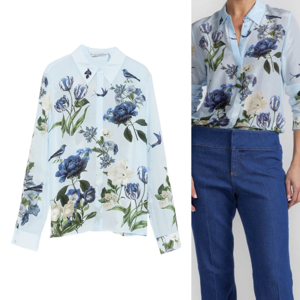 Alice + Olivia Willa Placket Top